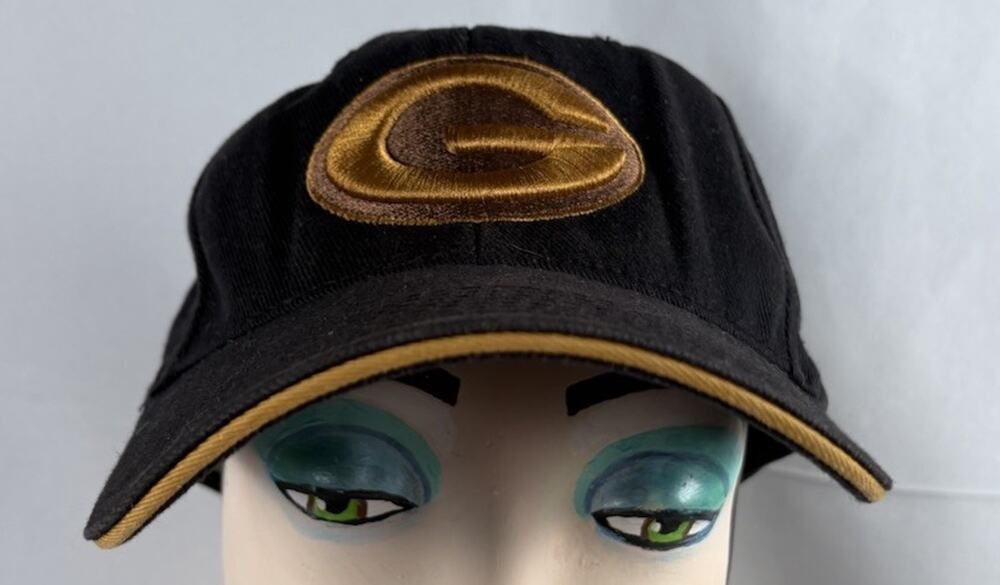 Green Bay Packers Black Gold Hat Cap Embroidered G Adjustable NFL